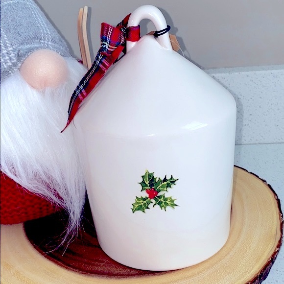 ❗️RAE DUNN JOY / MISTLETOE DUAL SIDED FARMHOUSE CHRISTMAS HOLIDAY DOME BIRDHOUSE - Picture 2 of 5